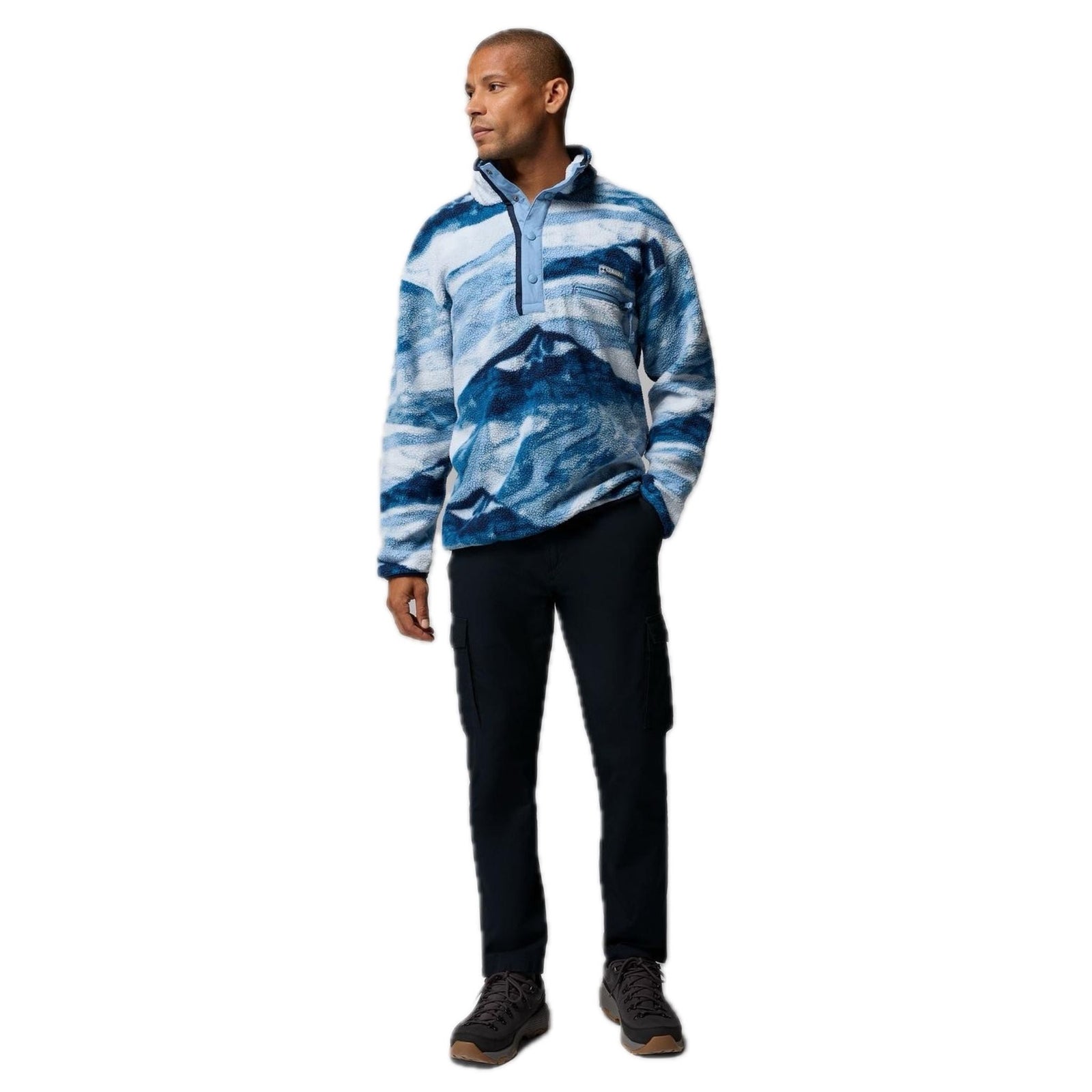 Helvetia™ II Fleecejacke mit bedrucktem Halb-Druckknopfverschluss | Herren