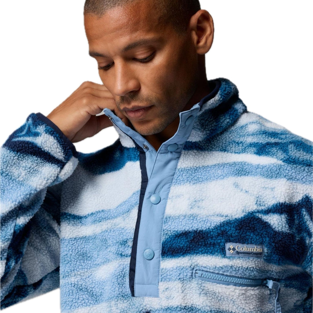 Helvetia™ II Fleecejacke mit bedrucktem Halb-Druckknopfverschluss | Herren