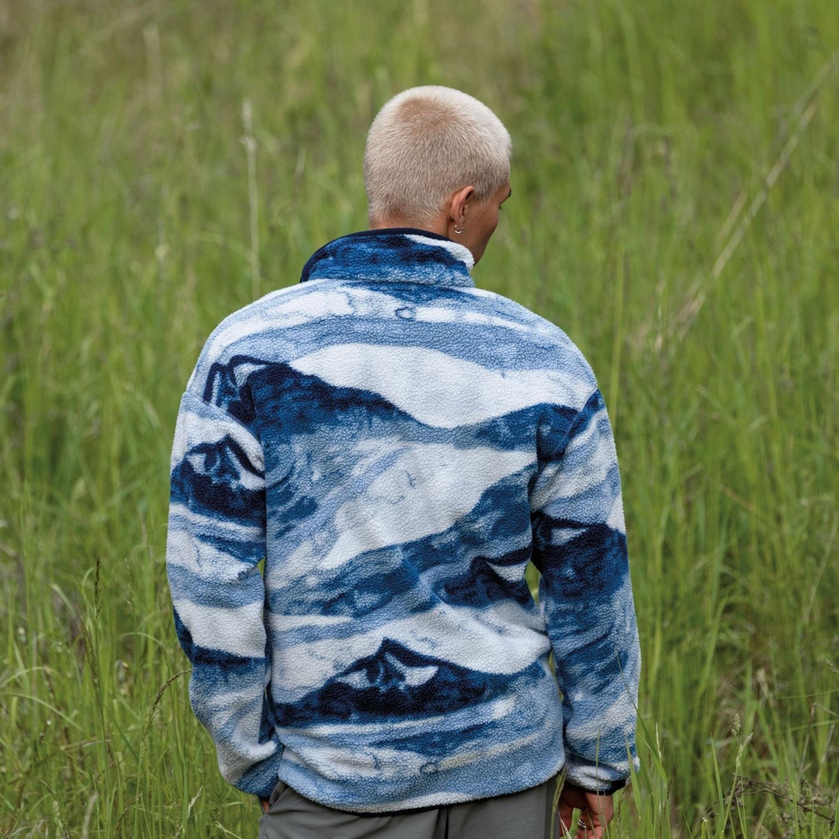 Helvetia™ II Fleecejacke mit bedrucktem Halb-Druckknopfverschluss | Herren
