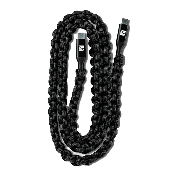 USB-C to C Paracord Cable Dark Energy IND-CCC03BKBK USB Cables One Size / Black