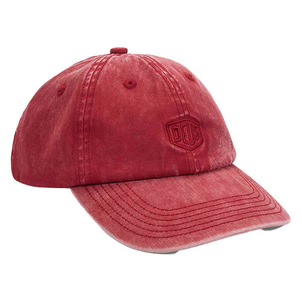Shield Garment Dyed Dad Cap Deus Ex Machina DMF257382-LVF-OS Caps & Hats One Size / Lava Falls Red