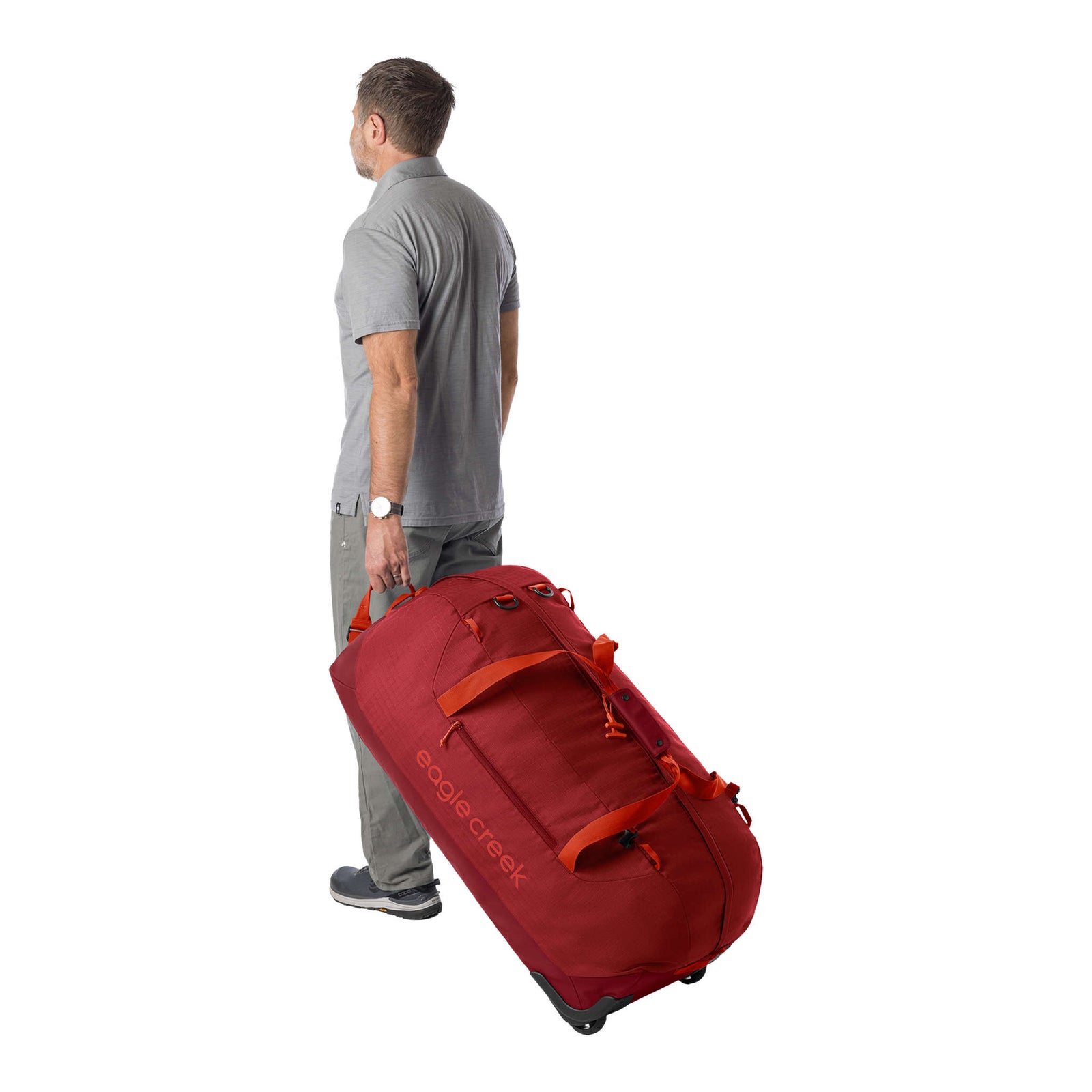 No Matter What Rolling Duffle 120L Eagle Creek EC020609614 Wheeled Duffle Bags 120L / Cranberry Red