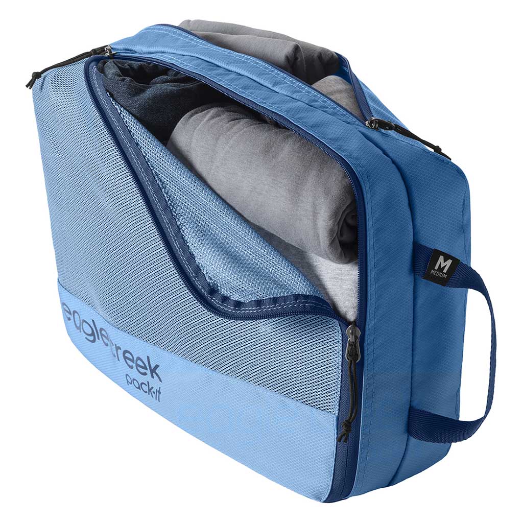 Pack-It Reveal Clean/Dirty Cube M Eagle Creek EC040414424 Packing Cubes M / Blue Dawn