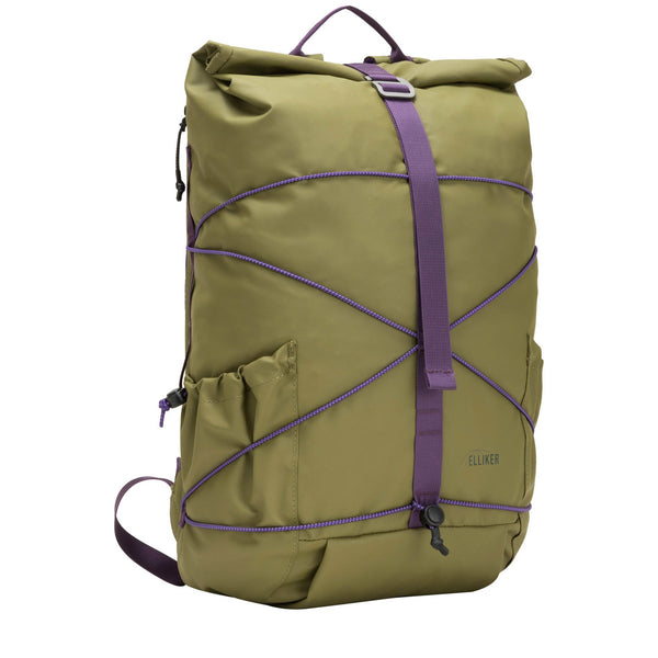 Dayle Roll Top Backpack Elliker 34001-KHAKI Backpacks 21L / Khaki