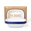 Pie Dishes (Set of 4) Falcon Enamelware FAL-DIS-BW-UK Pie Dishes 20 cm / White w/ Blue Rim