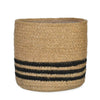 Jute Striped Pot Garden Trading SPJU01 Planters 12.5cm / Black / Natural