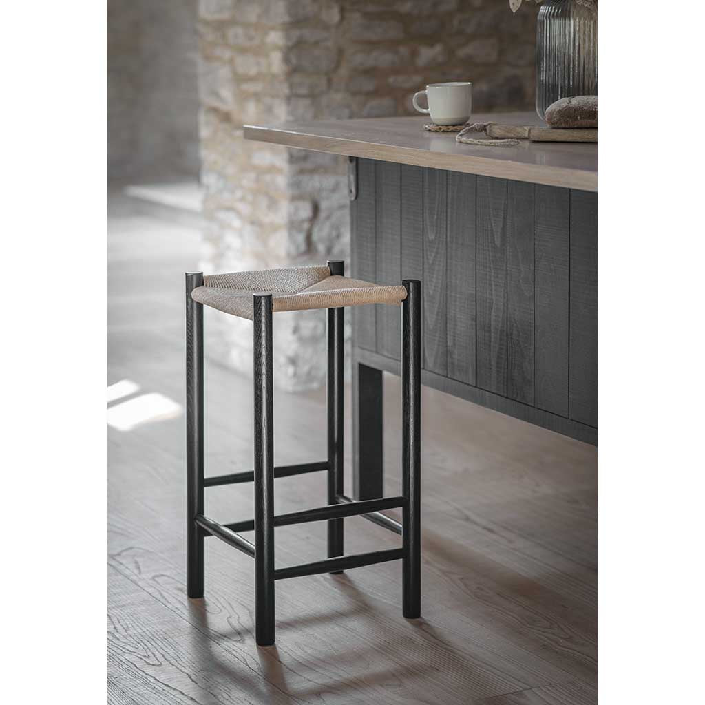 Longworth Bar Stool Garden Trading FUOA70 Stools One Size / Black