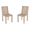 Porthallow Dining Chairs | Set of 2 Garden Trading FUAC10 Outdoor Dining Chairs One Size / Acacia