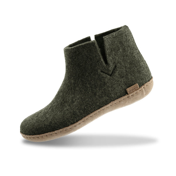 Boot with Leather Sole Glerups Slipper Boots