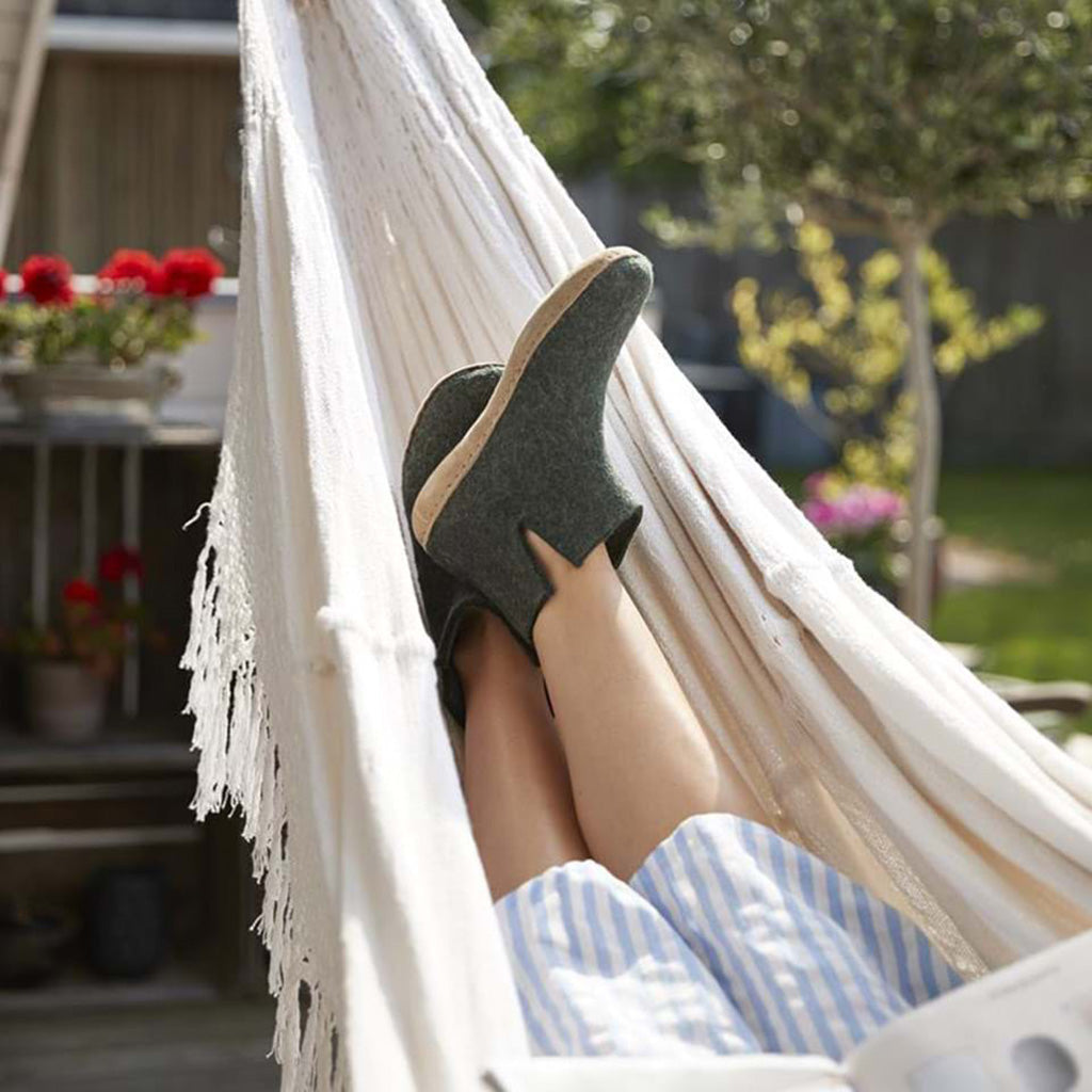 Boot with Leather Sole Glerups Slipper Boots