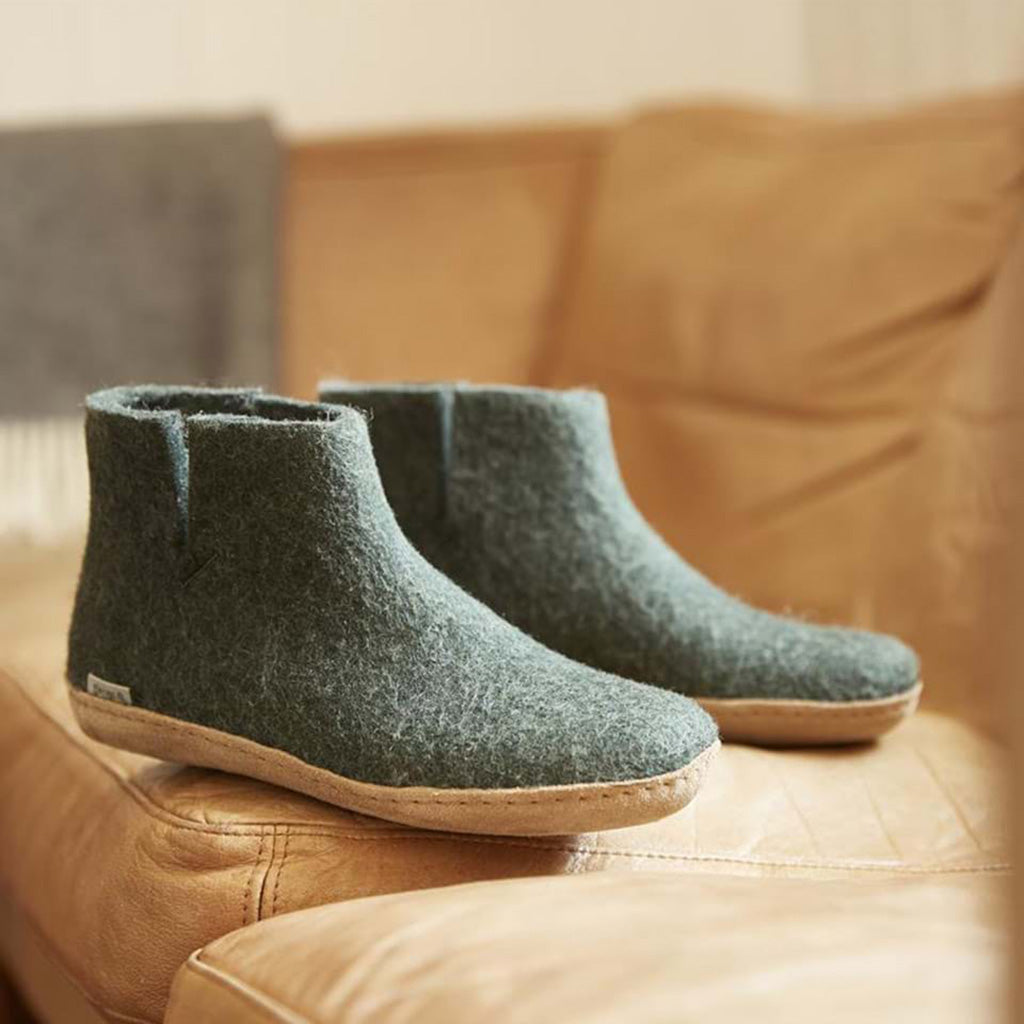 Boot with Leather Sole Glerups Slipper Boots