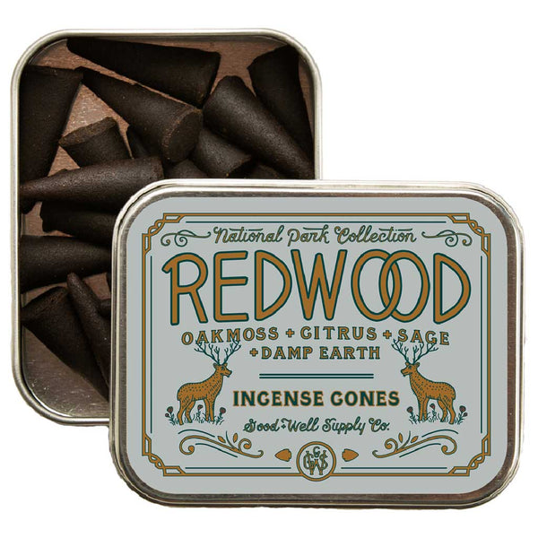 Incense Cones | Redwood NP Good & Well Supply Co NATP-INC-RED Incense 25 count / Redwood NP