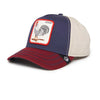 All American Rooster 100 Trucker Hat Goorin Bros. 101-1109-NVY Caps & Hats One Size / Navy/Red