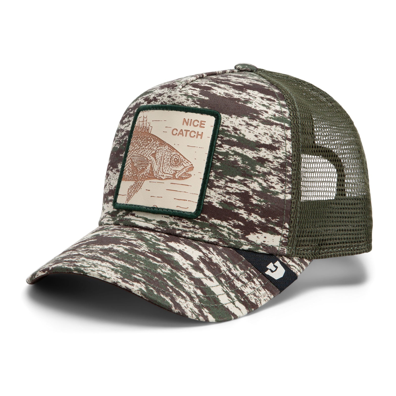 Camo Engraved Bass Trucker Hat Goorin Bros. 101-3673-CAM01-O/S Caps & Hats One Size / Camouflage