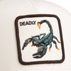 Deadly Scorpion Trucker Hat Goorin Bros. 101-3001-CHA01-O/S Caps & Hats One Size / Chalk