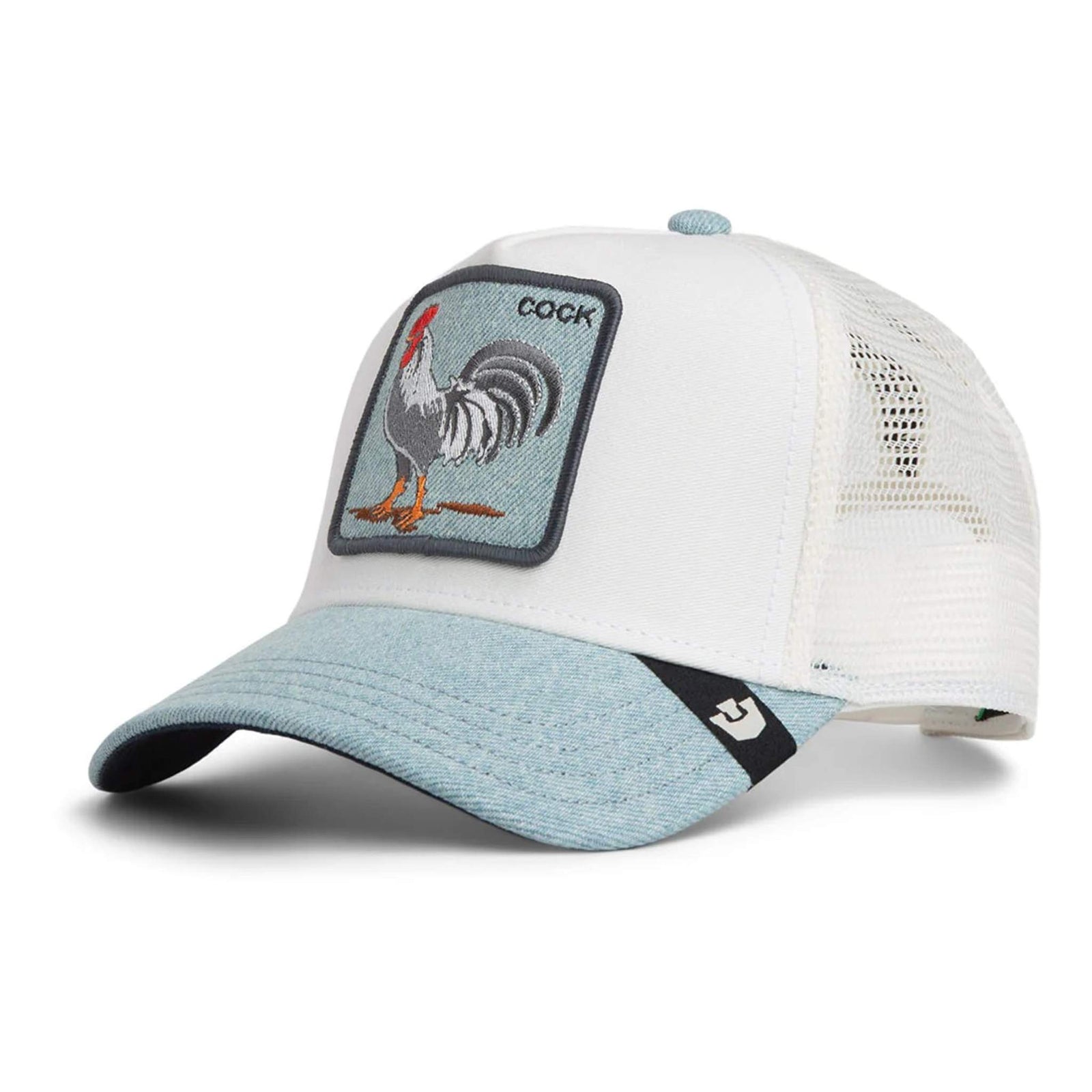 Denim Rooster Trucker Hat