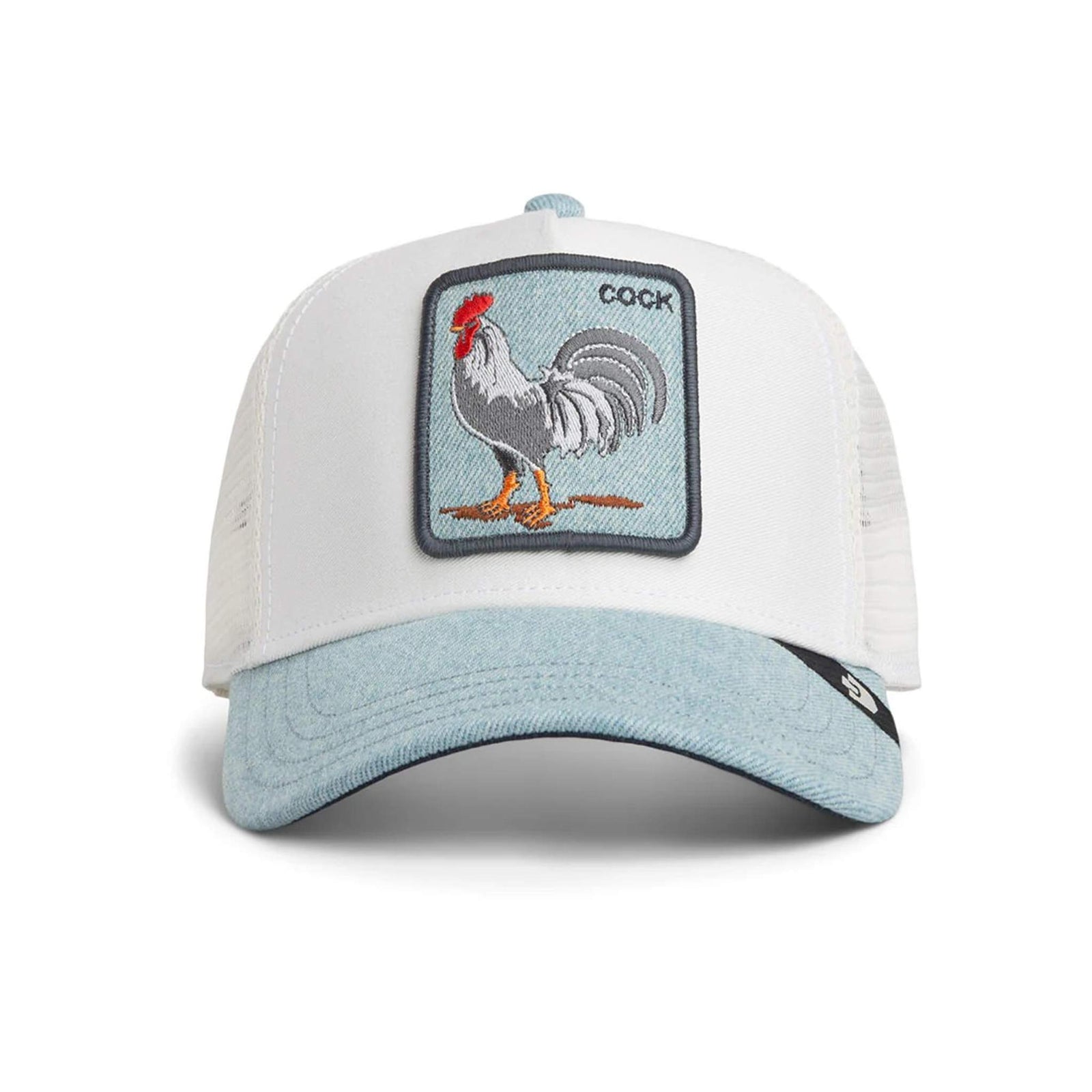 Denim Rooster Trucker Hat Goorin Bros. 101-2957-DEN02-O/S Caps & Hats One Size / Light Denim
