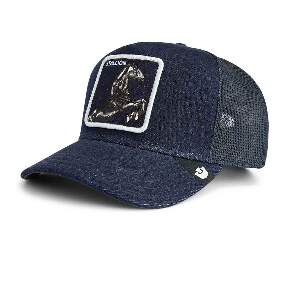 Denim Stallion Trucker Hat Goorin Bros. 101-2592-DEN01 Caps &amp; Hats One Size / Dark Denim