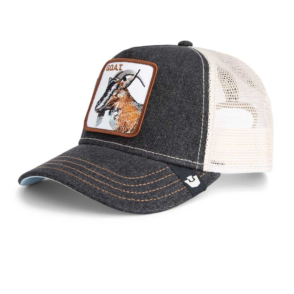 The GOAT Trucker Hat Goorin Bros. 101-0385-DEN01 Caps &amp; Hats One Size / Dark Denim