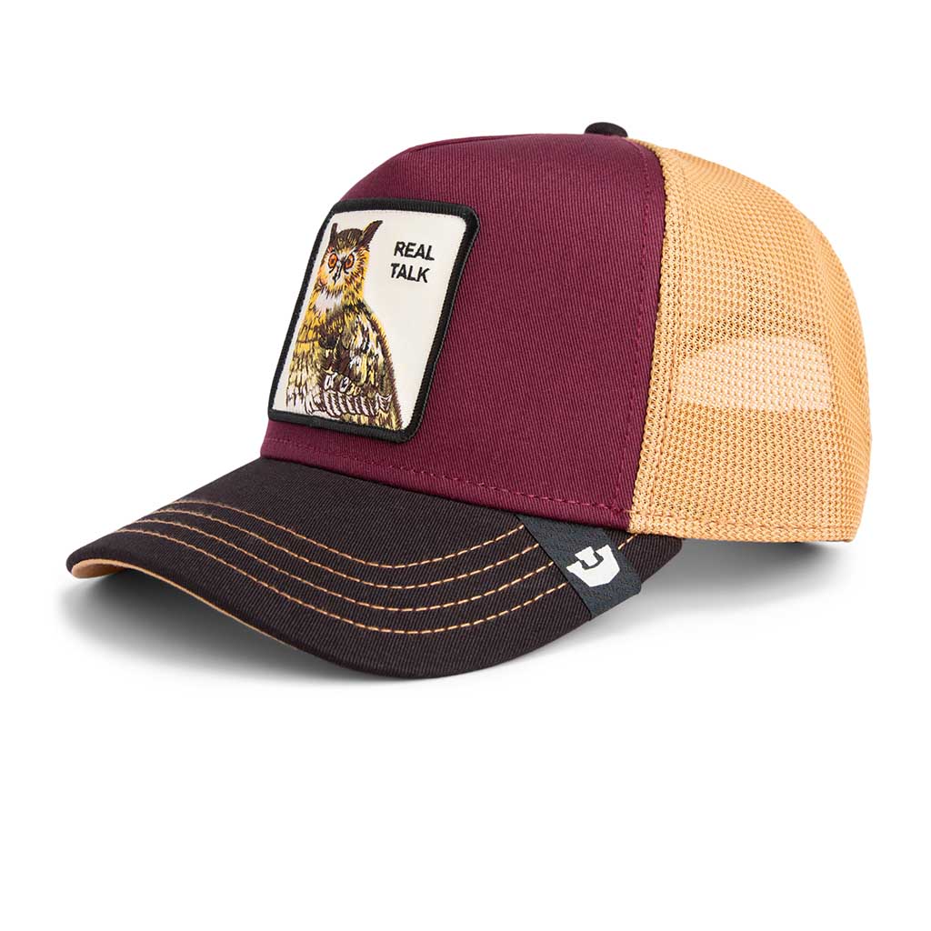Tricolor Eule Trucker Hut
