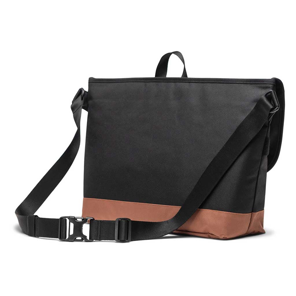 Cove Messenger Herschel Supply Co. 11529-04735-OS Messenger Bags 22.5L / Black/Saddle Brown