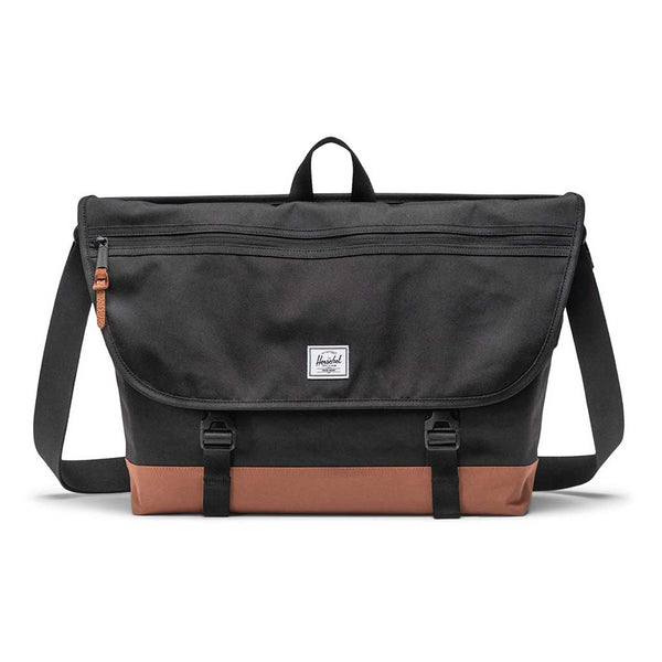 Cove Messenger Herschel Supply Co. 11529-04735-OS Messenger Bags 22.5L / Black/Saddle Brown