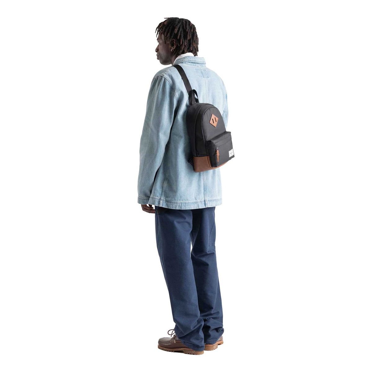 Herschel Heritage Shoulder Bag Herschel Supply Co. 11388-00055-OS Sling Bags 8L / Black/Tan