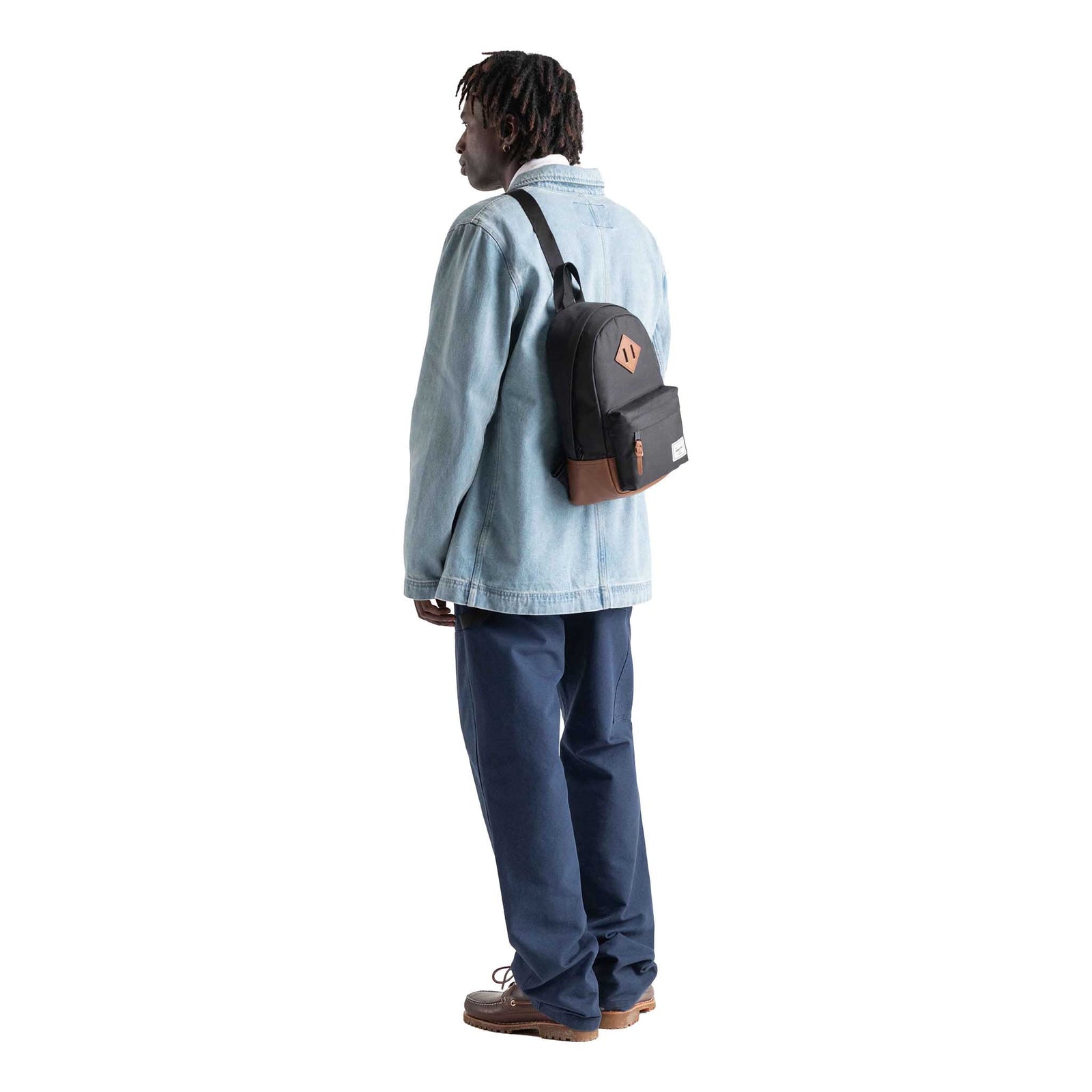 Herschel Heritage Shoulder Bag Herschel Supply Co. 11388-00055-OS Sling Bags 8L / Black/Tan