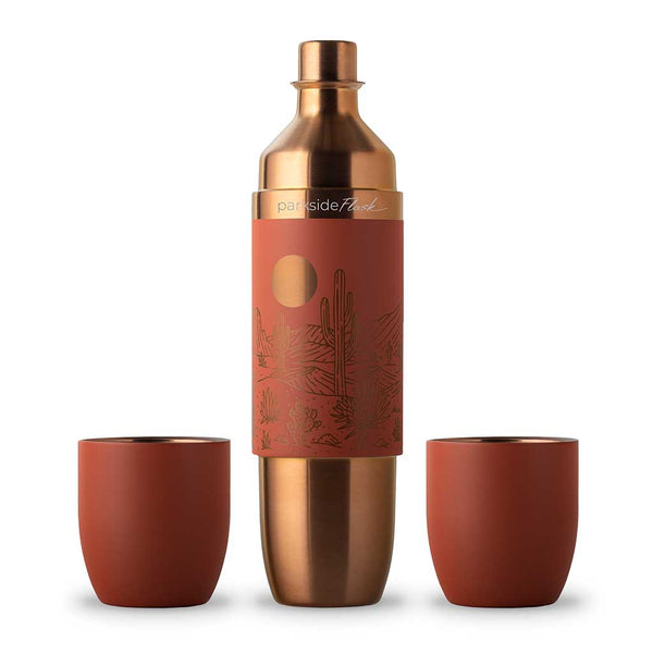Parkside Flask 750 | Mojave Special Edition | Engraved High Camp Flasks 1100-MV-3-ENG Camp Flasks 750ml / Terracotta - Engraved