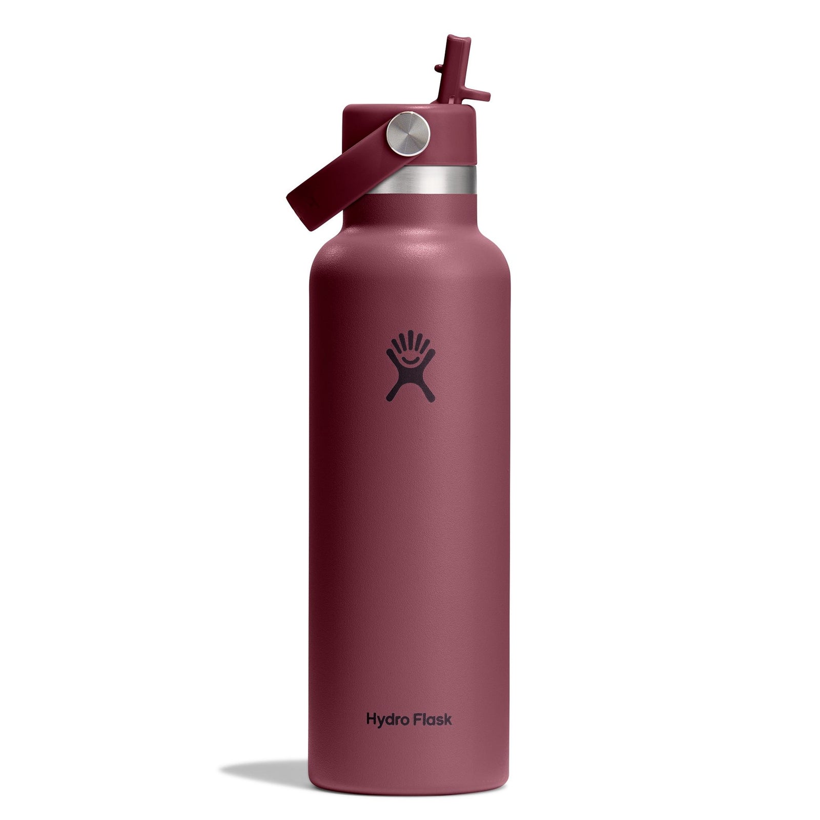 21 oz Standard Mouth w/ Flex Straw Cap Hydro Flask S21CFS674 Water Bottles 21 oz / Burgundy