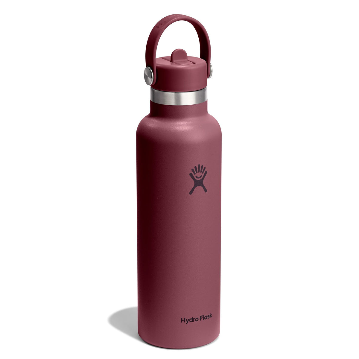 21 oz Standard Mouth w/ Flex Straw Cap Hydro Flask S21CFS674 Water Bottles 21 oz / Burgundy