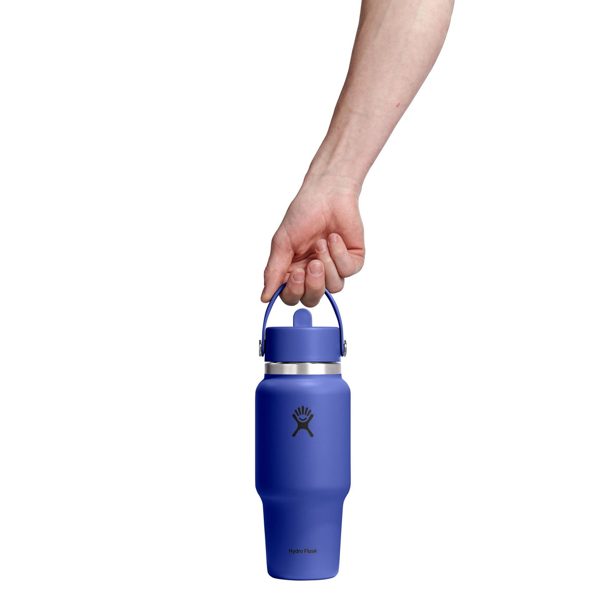24 oz Wide Mouth w/ Flex Straw Cap Hydro Flask WT24CFS382 Water Bottles 24 oz / Capri Blue