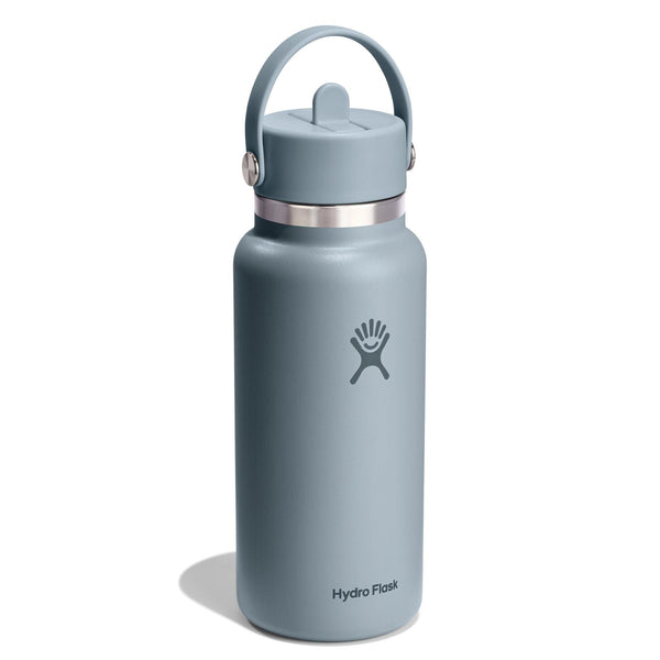 32 oz Wide Mouth w/ Flex Straw Cap Hydro Flask W32CFS043 Water Bottles 32 oz / Shale Gray