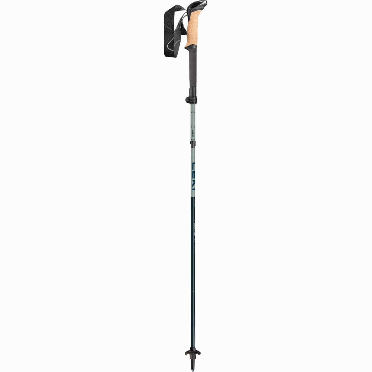 Makalu Cork | FX TA (Pair) Leki 65620761S Walking Poles 110 - 130 cm / Dark Sea Green/Dark Stone Blue