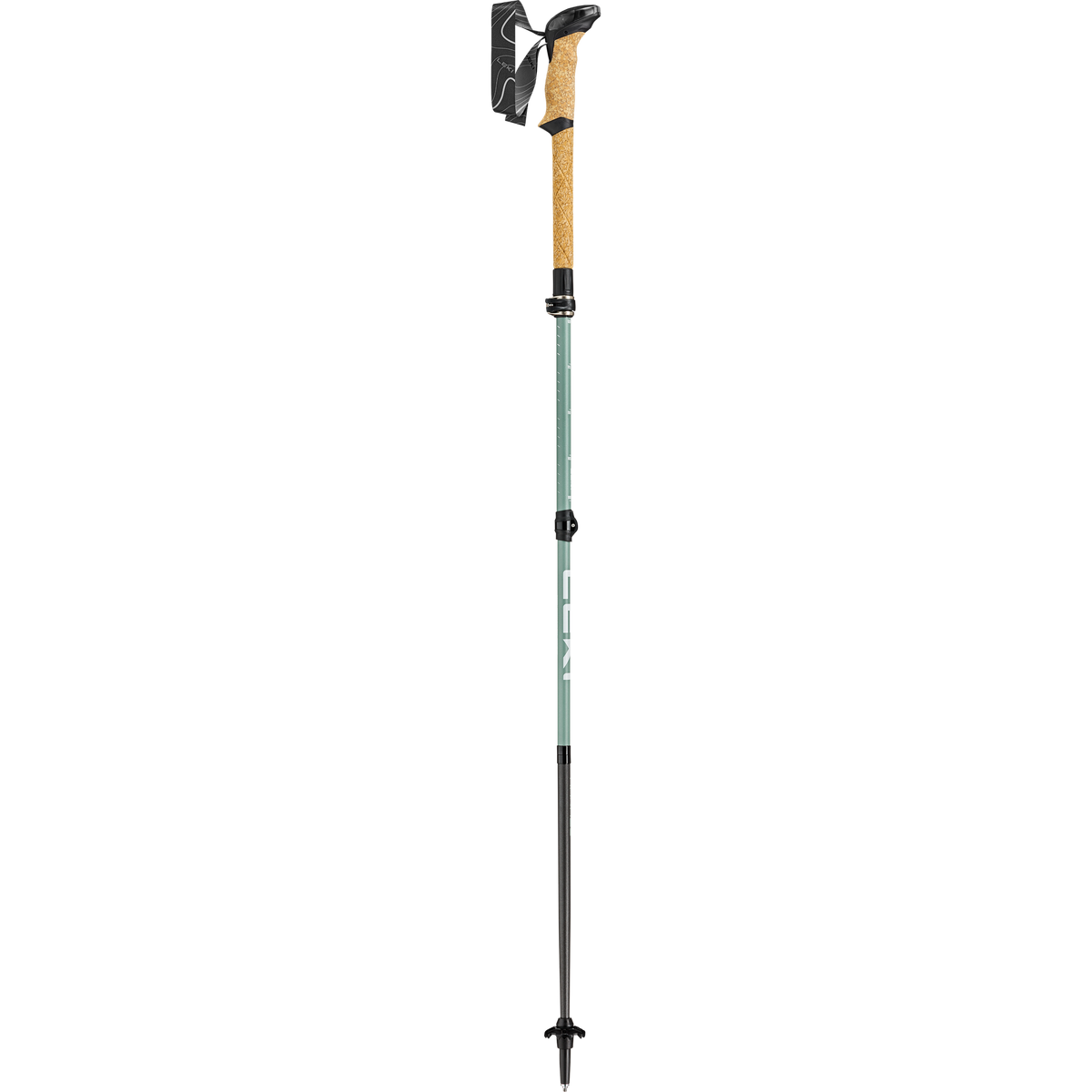 Makalu FX Carbon | Compact (Pair) Leki Walking Poles 100 - 120cm / Natural Carbon/Malachite Green Black