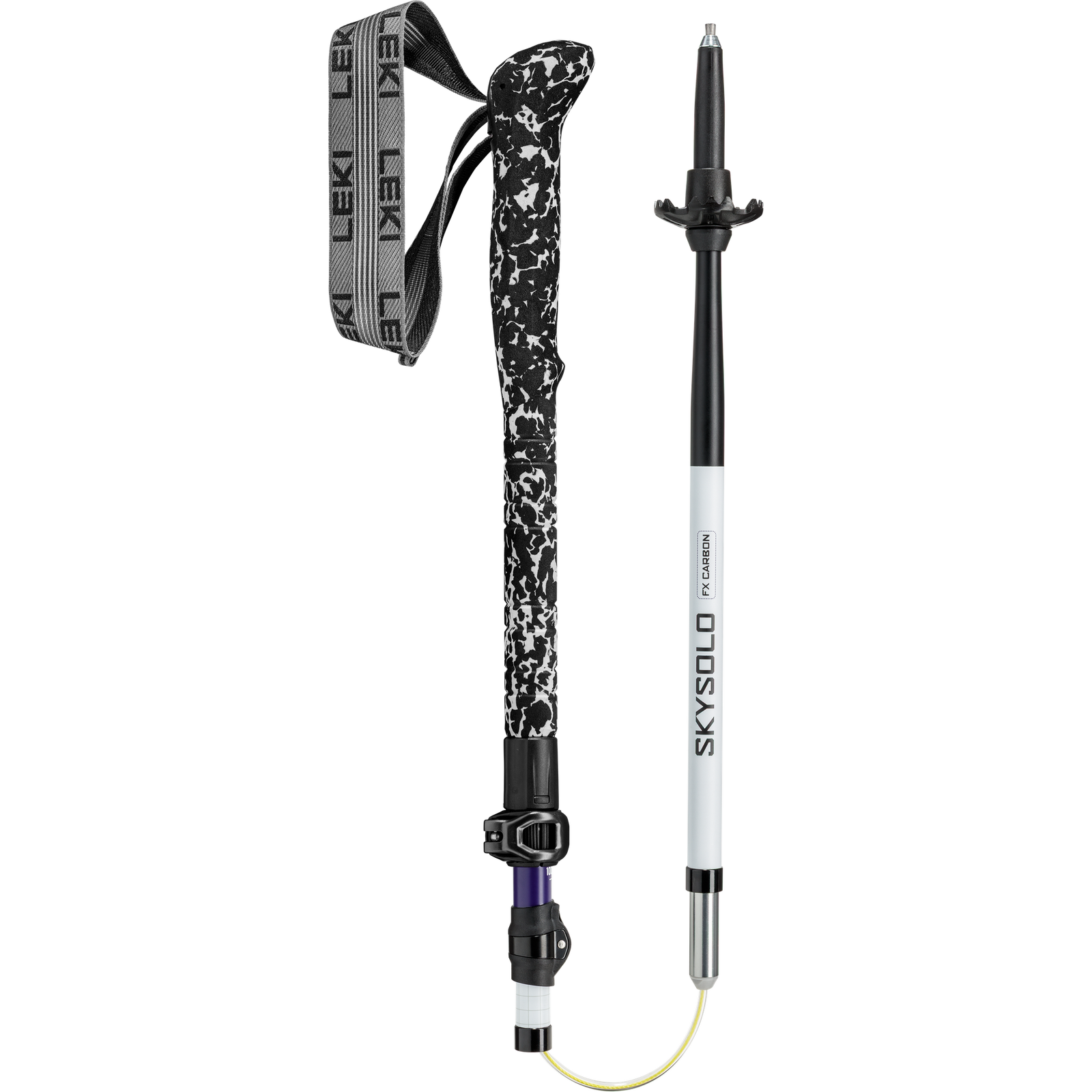 Skysolo FX Carbon Compact Leki 65627102C Walking Poles 100 - 120 cm / White Blue/Purple Black