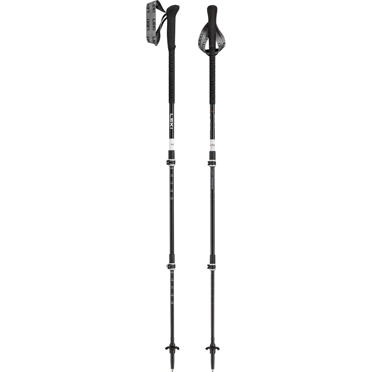 Skytera Lite Leki 65621351S Walking Poles 100 - 135 cm / Black White/Neon Orange