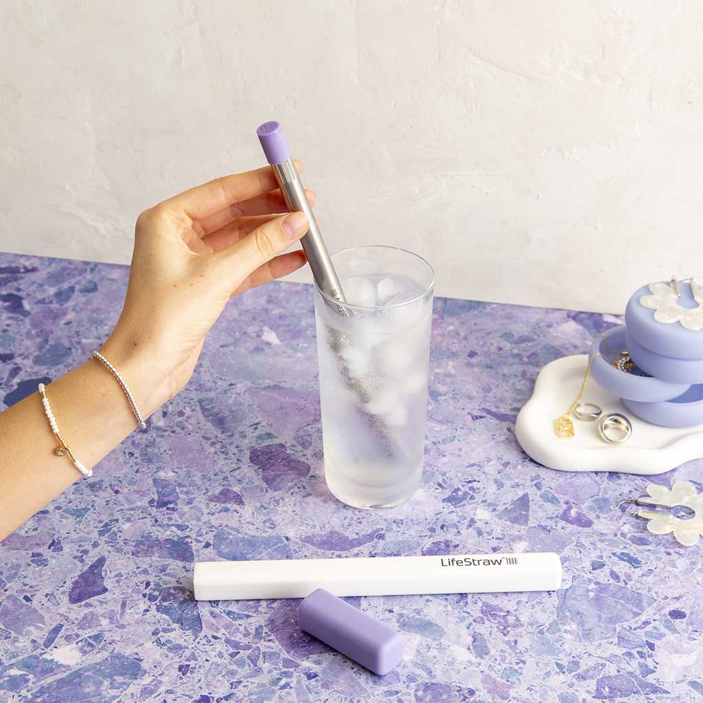 LifeStraw SIP with Carry Case LifeStraw LSSIP1TPWW Water Filters One Size / Thistle Purple