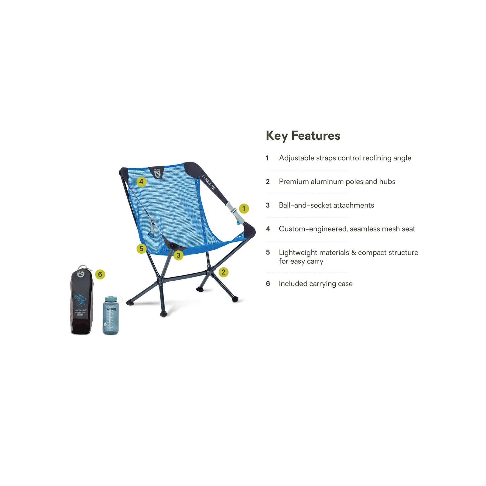 Moonlite Reclining Chair NEMO Equipment 811666037824 Chairs One Size / Brilliant Blue