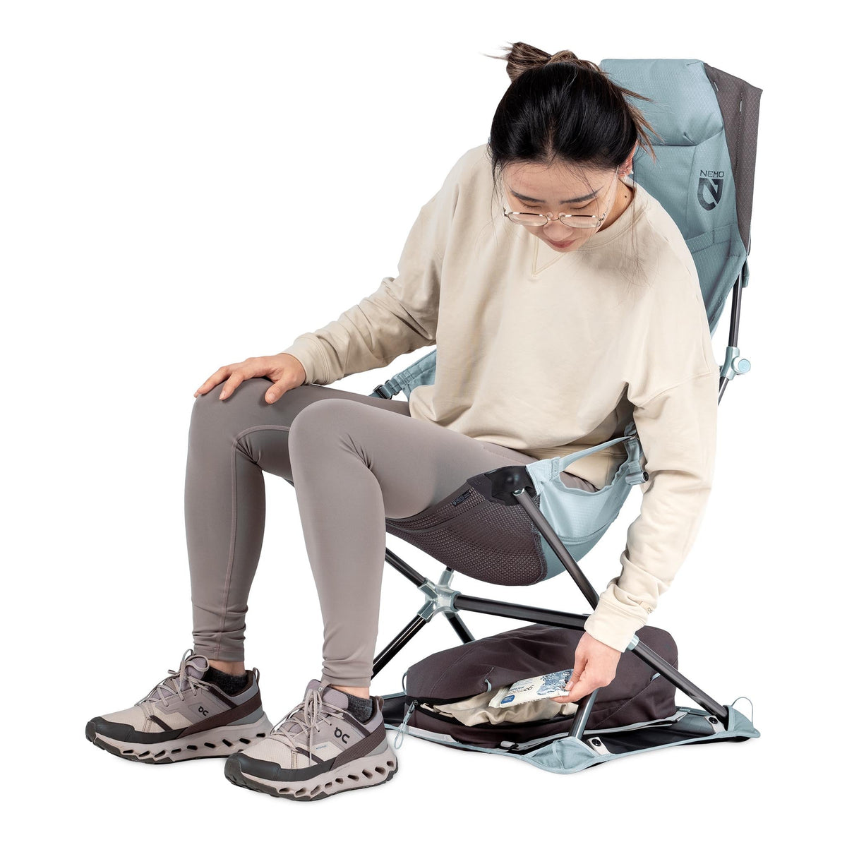 Satellite Reclining Camp Chair NEMO Equipment 811666038173 Chairs One Size / Arctic/Aquifer