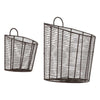 Inkollu Wall Hung Baskets nkuku IB7001 Baskets Set of 2 / Aged Brass