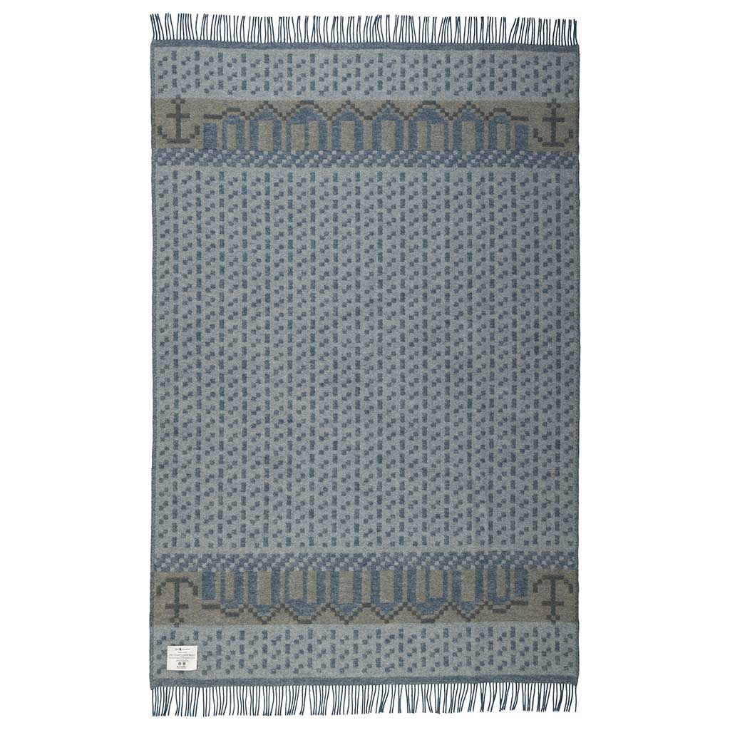 Skaftö Marin Wool Blanket Öjbro Vantfabrik OSKA40UP130220 Blankets 130 x 220 cm / Skaftö Marin
