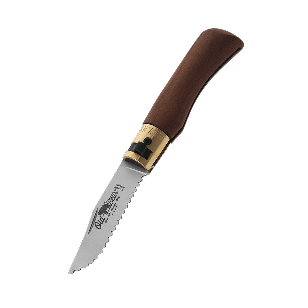 Classic Walnut Folding Knife | Stainless Serrated
