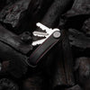 Crazy Horse Leather Key Organiser Orbitkey CHLO-2-OBRDBK Keyrings O/S / Obsidian / Red