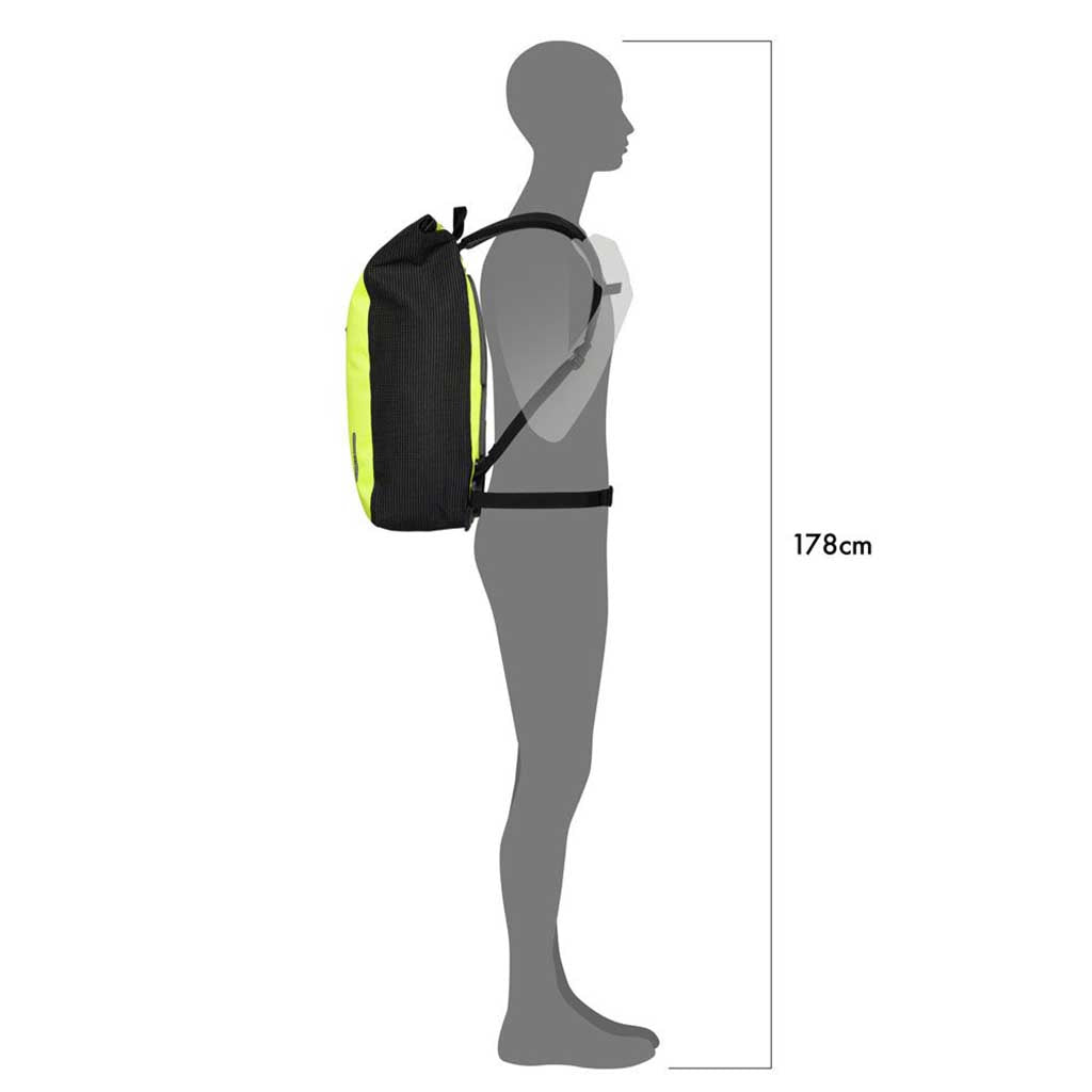 Velocity | High Visibility ORTLIEB OR4043 Backpacks 23L / Yellow/Black Reflective