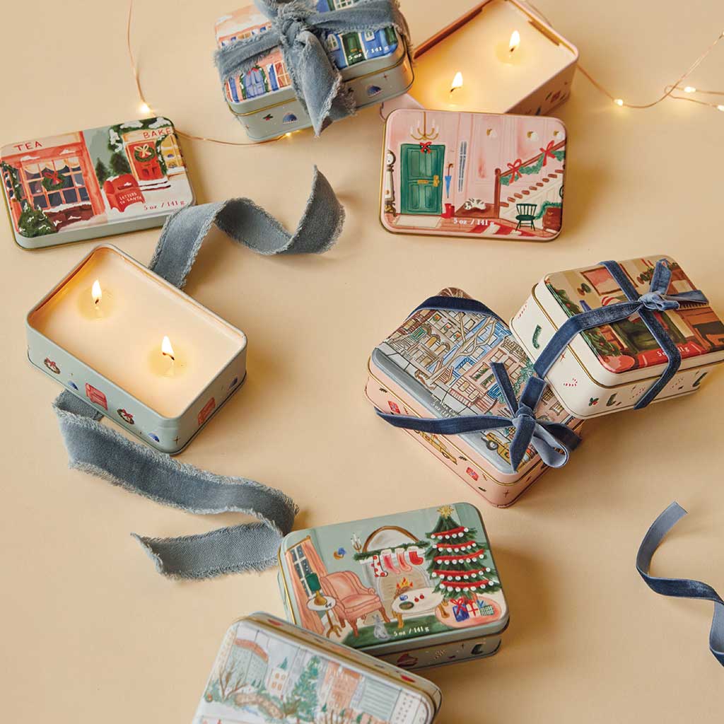 Christmas Tin | Persimmon & Chestnut Paddywax CT0501EU Candles 5oz / Livingroom