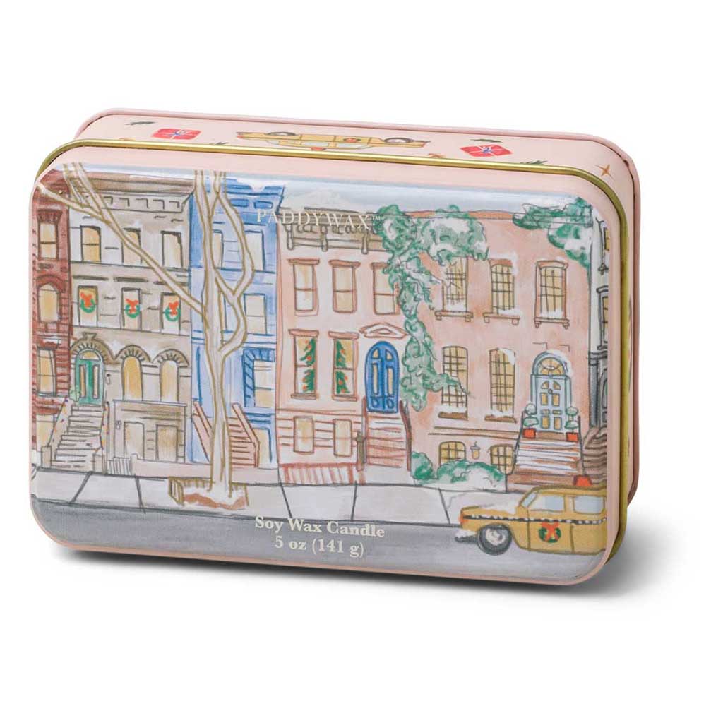 Christmas Tin | Tangerine &amp; Clove Paddywax CT0509EU Candles 5oz / Brownstone