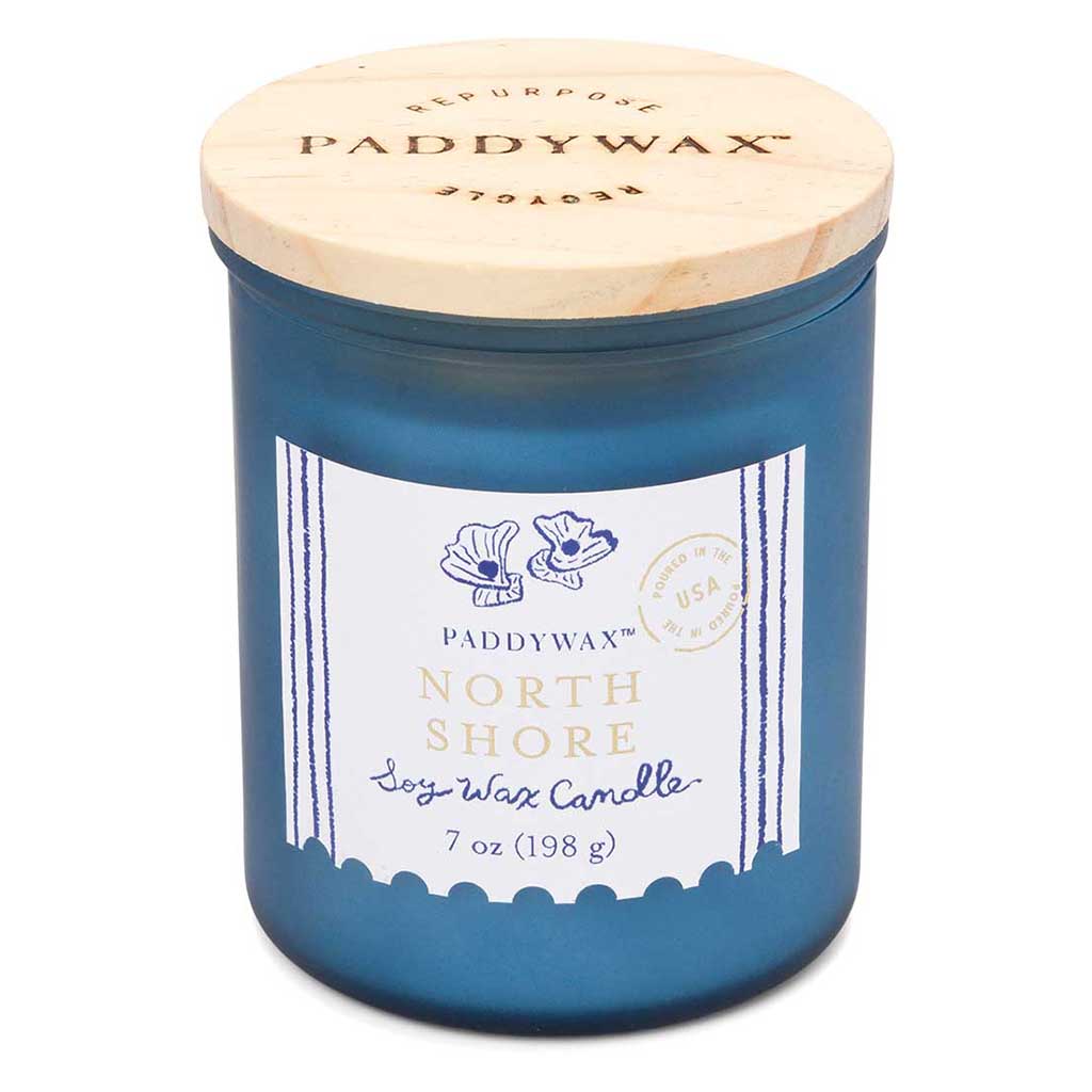 Coastal Glass Candle | North Shore Paddywax CST0801EU Candles 7oz / Sea Blue