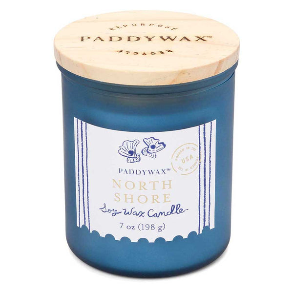 Coastal Glass Candle | North Shore Paddywax CST0801EU Candles 7oz / Sea Blue