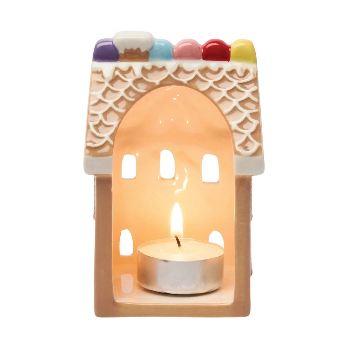 No. 10 Gingerbread House Style Incense &amp; Tea Light Holder Paddywax IN0031EU Incense One Size / Cinnamon, Cardamom, Butter